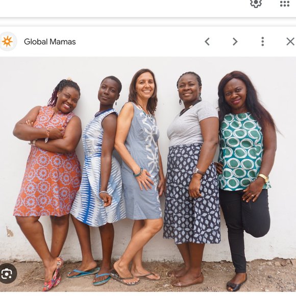 Global Mamas Hand Made In Ghana 100% Cotton printed Dress Sz Medium - Picture 7 of 8